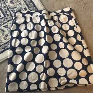 Navy blue and white Polka dot skirt